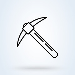 Pickaxe. vector Simple modern icon design illustration.