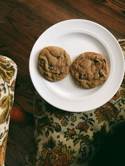 Cozy homemade chocolate chip cookies for comfort 