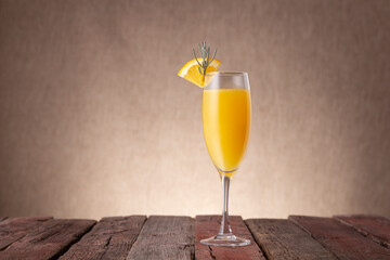 Cold mimosa cocktail