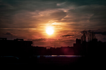 Velyka Vasilkivska street. Photo: "Kyiv mystical sunset"