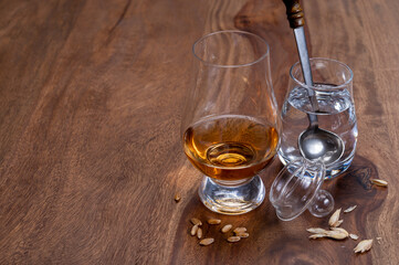 Scotch single malt and blended whisky tasting on distillery in Scotland
