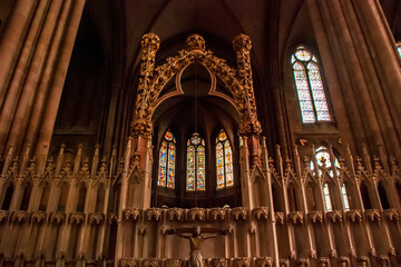 Obraz premium St. Elizabeth's Church photographed in Marburg, Germany. Picture made in 2009.