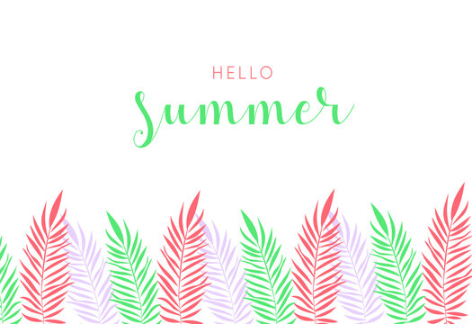 Hello Summer Vector Green Mood