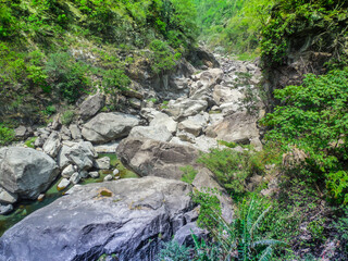 A valley with full of rock stones