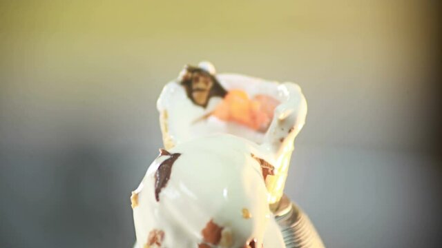 Time-Lapse of Nutty Buddy Ice Cream Popsicle melts (4k video)