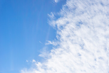 landscape of blue sky and clouds background 