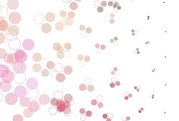 Light Red, Yellow vector template with circles.