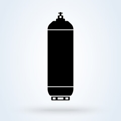 gas bottle. Simple modern icon design illustration.