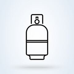 gas bottle. Simple modern icon design illustration.