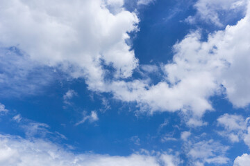 landscape of blue sky and clouds background 