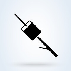 Marshmallow. Simple modern icon design illustration.