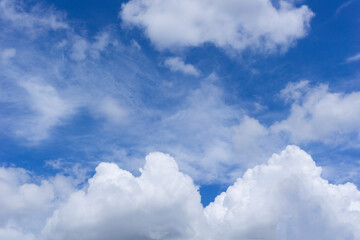 landscape of blue sky and clouds background 