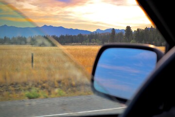Window view of mountains