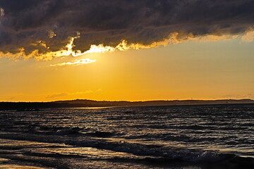 sunset over the sea