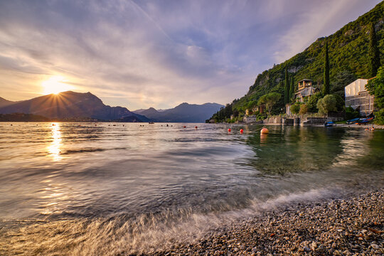 Sunset at Lake Como from Lierna
