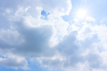 Naklejka na ściany i meble landscape of blue sky and clouds background 