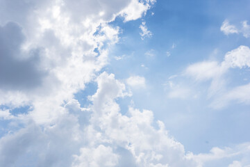 landscape of blue sky and clouds background 