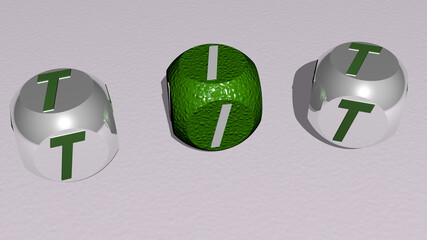 combination of TIT built by cubic letters from the top perspective, excellent for the concept presentation. bird and animal