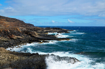 Fototapeta premium La Restinga volcanic coastline in the south of the island El Hierro, Canary Islands, Spain.