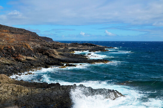 La Restinga volcanic coastline in the south of the island El Hierro, Canary Islands, Spain. © svf74