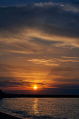 sunrise at barcelona beach