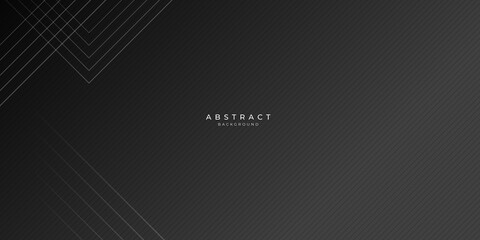 Modern black presentation background with gold lines