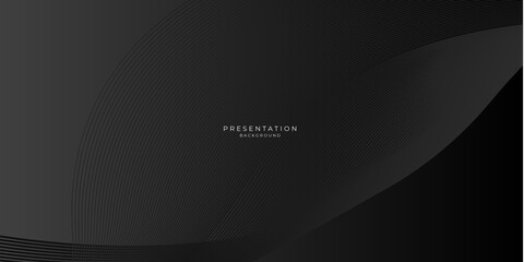 Dark black abstract background with modern and futuristic corporate concept for presentation design