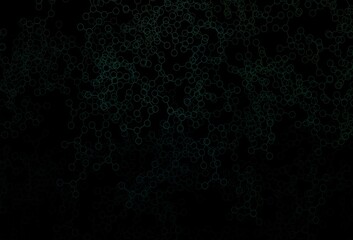 Dark Green vector backdrop with artificial intelligence data.