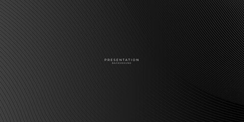 Modern abstract black background with abstract wave spiral modern element for banner, presentation design and flyer