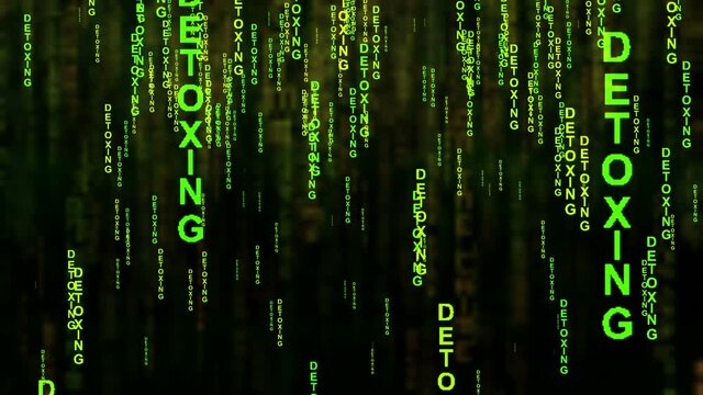 Detoxing text matrix style concept