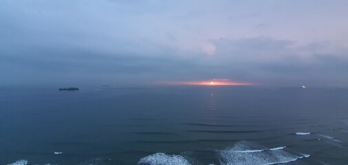 storm over the sea