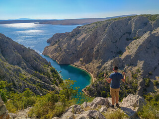 Zavratnica bay in Croatia, part of Velebit nature park is one of most beautiful natural coves in Adriatic sea