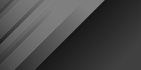 Modern black presentation background with silver lights stripes. Suit for social media post stories design templates and business corporate