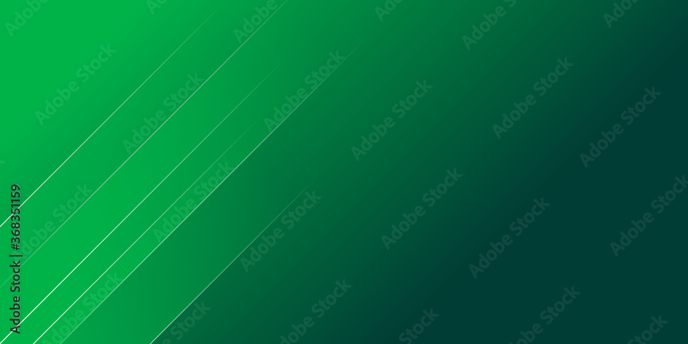 Wall mural polygonal abstract with green gradient shading background.