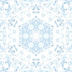 Obraz premium abstract blue ice pattern symmetry. winter decor.