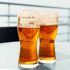 beer lager golden tasty refreshing drink closeup