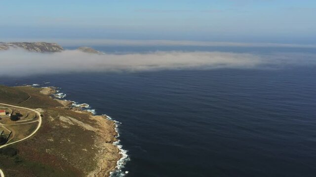 Galicia. Malpica and Sisargas Islands. Coast of the Death.Spain. Aerial Drone Footage