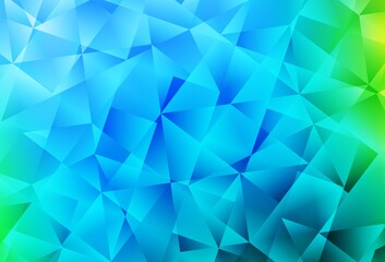 Obraz premium Light Blue, Green vector polygon abstract layout.