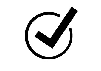 Checkmark isolated on white background 