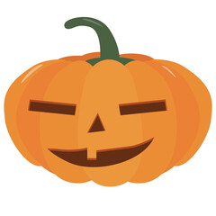 Pumpkin halloween holiday. Halloween pumpkins, funny faces. Isolated vector sign symbol. Autumn holidays.