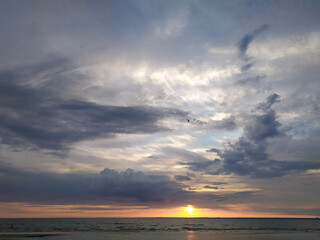 Sunset beach blue 