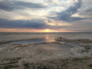 Sunset beach blue 
