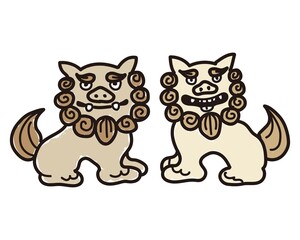 手描き風シーサーのイラスト