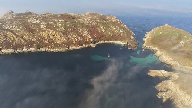 Sisargas Islands. Coast of the Death. Galicia,Spain. Aerial Drone Footage