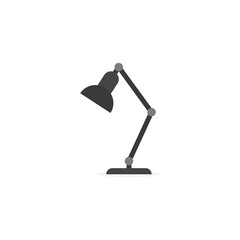 Table lamp isolated on white. Vector illustration. Flat style