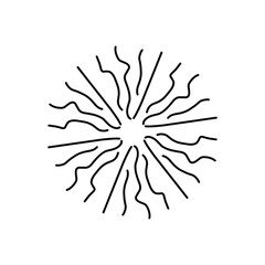 Fototapeta premium Vintage sunburst, explosion doodles isolated on white background EPS Vector Abstract