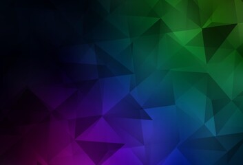 Fototapeta premium Dark Multicolor vector low poly background.