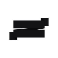 Simple ribbon, empty frame for a text, logotype, isolated on white background EPS Vector