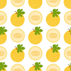 Melon. Seamless Vector Pattern
