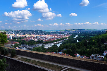 Fototapeta na wymiar View from Würzburg Marienburg Castle